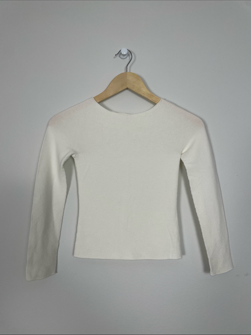 Live The Process Cream Long Sleeve Knit Top
